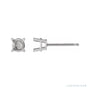 Sapphire Row Round 4-Prong Lightweight Stud Earrings setting in Platinum, shown with a center stone (sold separately)
