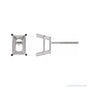 Sapphire Row Emerald 4-Prong Light Stud Earrings setting in Platinum, shown with a center stone (sold separately)