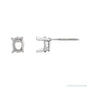Sapphire Row Oval 4-Prong Lightweight Stud Earrings setting in Platinum, shown with a center stone (sold separately)