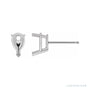 Sapphire Row Pear 3-Prong V-End Stud Earrings setting in Platinum, shown with a center stone (sold separately)