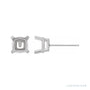 Sapphire Row Cushion 4-Prong Stud Earrings setting in Platinum, shown with a center stone (sold separately)