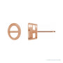 Sapphire Row Lightweight Bezel-Set Earrings setting in 14K Rose Gold, shown with a center stone (sold separately)