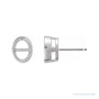 Sapphire Row Lightweight Bezel-Set Earrings setting in 14K White Gold, shown with a center stone (sold separately)