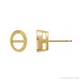 Sapphire Row Lightweight Bezel-Set Earrings setting in 14K Yellow Gold, shown with a center stone (sold separately)
