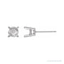 Sapphire Row Round 4-Prong Stud Earrings setting in Platinum, shown with a center stone (sold separately)