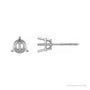 Sapphire Row Round 3-Prong Stud Earrings setting in Platinum, shown with a center stone (sold separately)