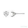 Sapphire Row Round 3-Prong Claw Cocktail-Style Stud Earrings setting in 14K White Gold, shown with a center stone (sold separately)