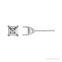 Sapphire Row Asscher 4-Prong Stud Earrings setting in Platinum, shown with a center stone (sold separately)