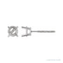 Sapphire Row Round 4-Prong Lightweight Stud Earrings setting in 14K White Gold, shown with a center stone (sold separately)
