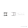 Sapphire Row Round 4-Prong Stud Earrings setting in Platinum, shown with a center stone (sold separately)