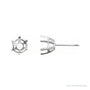 Sapphire Row Round 6-Prong Stud Earrings setting in Platinum, shown with a center stone (sold separately)