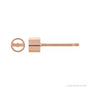 Sapphire Row Round Bezel-Set Earrings setting in 14K Rose Gold, shown with a center stone (sold separately)