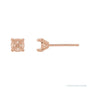 Sapphire Row Round 4-Prong Cocktail-Style Claw Stud Earrings setting in 14K Rose Gold, shown with a center stone (sold separately)