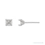 Sapphire Row Round 4-Prong Cocktail-Style Claw Stud Earrings setting in Platinum, shown with a center stone (sold separately)