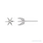 Sapphire Row Round 6-prong Claw Stud Earrings setting in Platinum, shown with a center stone (sold separately)