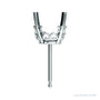 Sapphire Row Round 4-Prong Scroll Stud Earrings setting in Platinum, shown with a center stone (sold separately)