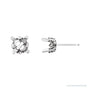 Sapphire Row Round 4-Prong Scroll® Stud Earrings setting in Platinum, shown with a center stone (sold separately)