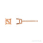 Sapphire Row Solitaire Stud Earrings setting in 14K Rose Gold, shown with a center stone (sold separately)