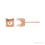 Sapphire Row Round 4-Prong Solstice Solitaire® Earrings setting in 14K Rose Gold, shown with a center stone (sold separately)