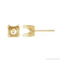 Sapphire Row Round 4-Prong Solstice Solitaire® Earrings setting in 14K Yellow Gold, shown with a center stone (sold separately)