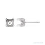Sapphire Row Round 4-Prong Solstice Solitaire® Earrings setting in Platinum, shown with a center stone (sold separately)