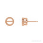 Sapphire Row Round Bezel-Set Stud Earrings setting in 14K Rose Gold, shown with a center stone (sold separately)