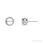 Sapphire Row Round Bezel-Set Stud Earrings setting in 14K White Gold, shown with a center stone (sold separately)