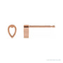 Sapphire Row Pear Bezel-Set Stud Earrings setting in 14K Rose Gold, shown with a center stone (sold separately)