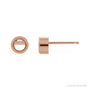 Sapphire Row Round Bezel-Set Stud Earrings setting in 14K Rose Gold, shown with a center stone (sold separately)