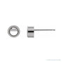 Sapphire Row Round Bezel-Set Stud Earrings setting in 14K White Gold, shown with a center stone (sold separately)