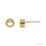 Sapphire Row Round Bezel-Set Stud Earrings setting in 14K Yellow Gold, shown with a center stone (sold separately)