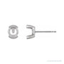 Sapphire Row Round Half-Bezel Earrings with Protektor® Post setting in Platinum, shown with a center stone (sold separately)