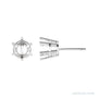 Sapphire Row Round 6-Prong Pre-Notched Earrings setting in Platinum, shown with a center stone (sold separately)