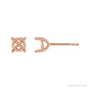 Sapphire Row Round 4-Prong Earrings setting in 14K Rose Gold, shown with a center stone (sold separately)