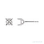 Sapphire Row Round 4-Prong Earrings setting in Platinum, shown with a center stone (sold separately)