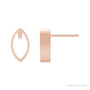 Sapphire Row Marquise Bezel-Set Earrings setting in 14K Rose Gold, shown with a center stone (sold separately)