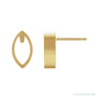 Sapphire Row Marquise Bezel-Set Earrings setting in 14K Yellow Gold, shown with a center stone (sold separately)