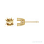 Sapphire Row Round Twin-Prong Stud Earrings setting in 14K Yellow Gold, shown with a center stone (sold separately)
