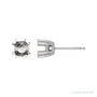 Sapphire Row Round Twin-Prong Stud Earrings setting in Platinum, shown with a center stone (sold separately)