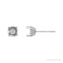 Sapphire Row Round 4-Prong Butterfly Scroll Stud Earrings setting in Platinum, shown with a center stone (sold separately)
