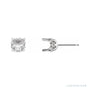 Sapphire Row Round 4-Prong Lace-Style Stud Earrings setting in Platinum, shown with a center stone (sold separately)