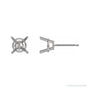 Sapphire Row Round 4-Prong Stud Earrings setting in Platinum, shown with a center stone (sold separately)
