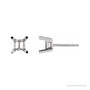 Sapphire Row Square 4-Prong Basket Protektor® Post Stud Earrings setting in Platinum, shown with a center stone (sold separately)