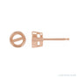 Sapphire Row Bezel-Set Stud Earrings setting in 14K Rose Gold, shown with a center stone (sold separately)