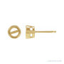 Sapphire Row Bezel-Set Stud Earrings setting in 14K Yellow Gold, shown with a center stone (sold separately)