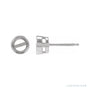 Sapphire Row Bezel-Set Stud Earrings setting in Platinum, shown with a center stone (sold separately)