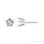 Sapphire Row Solitaire Stud Earrings setting in Platinum, shown with a center stone (sold separately)