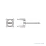 Sapphire Row Round 4-Prong Cabochon Earrings setting in 14K White Gold, shown with a center stone (sold separately)