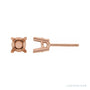 Sapphire Row Round 4-Prong Protektor® Post Stud Earrings setting in 14K Rose Gold, shown with a center stone (sold separately)