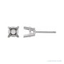 Sapphire Row Round 4-Prong Protektor® Post Stud Earrings setting in Platinum, shown with a center stone (sold separately)